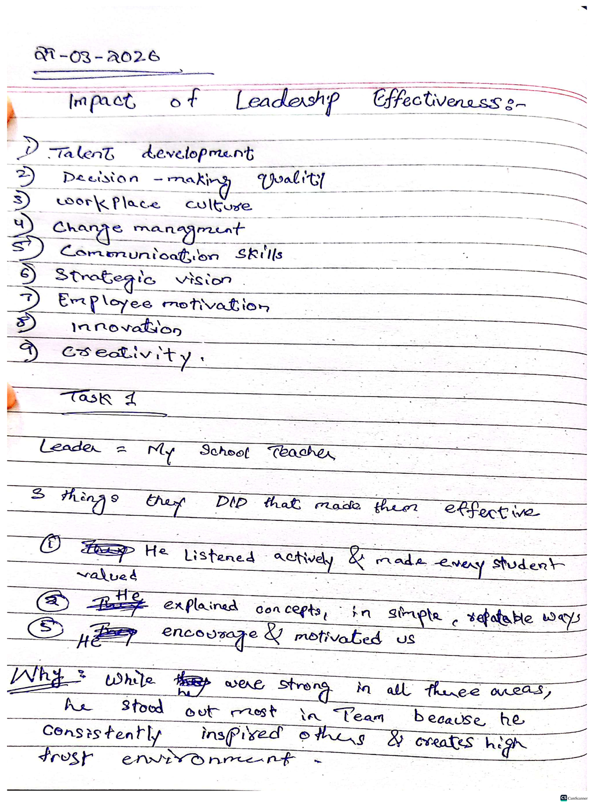 Leadership Journey Class Notes (M -0 - AO2-6) - March 29, 2026 - Studocu
