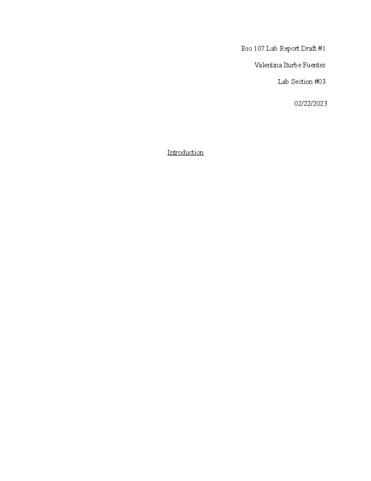 Biology 107 Midterm Lab Report Draft on Bacteriophages Insights - Studocu