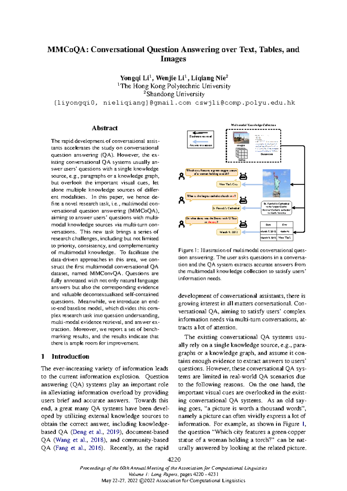 MMCoQA: Multimodal Conversational Question Answering Study - Studocu