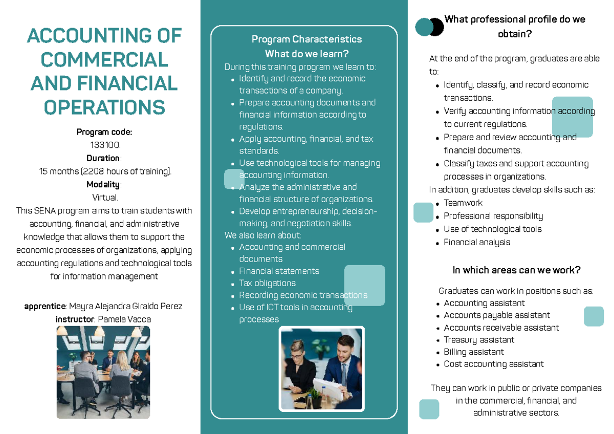 ACCOUNTING OF COMMERCIAL & FINANCIAL OPERATIONS (133100) - Studocu