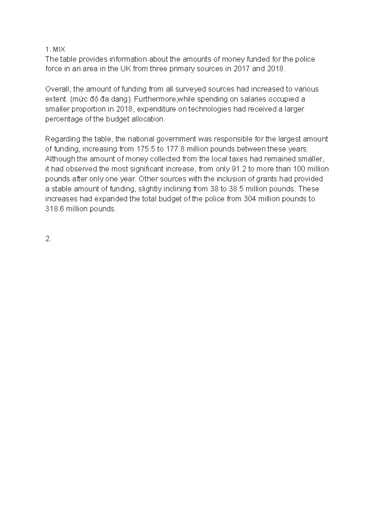 WRI TASK 1: Police Funding Analysis in the UK (2017-2018) - Studocu