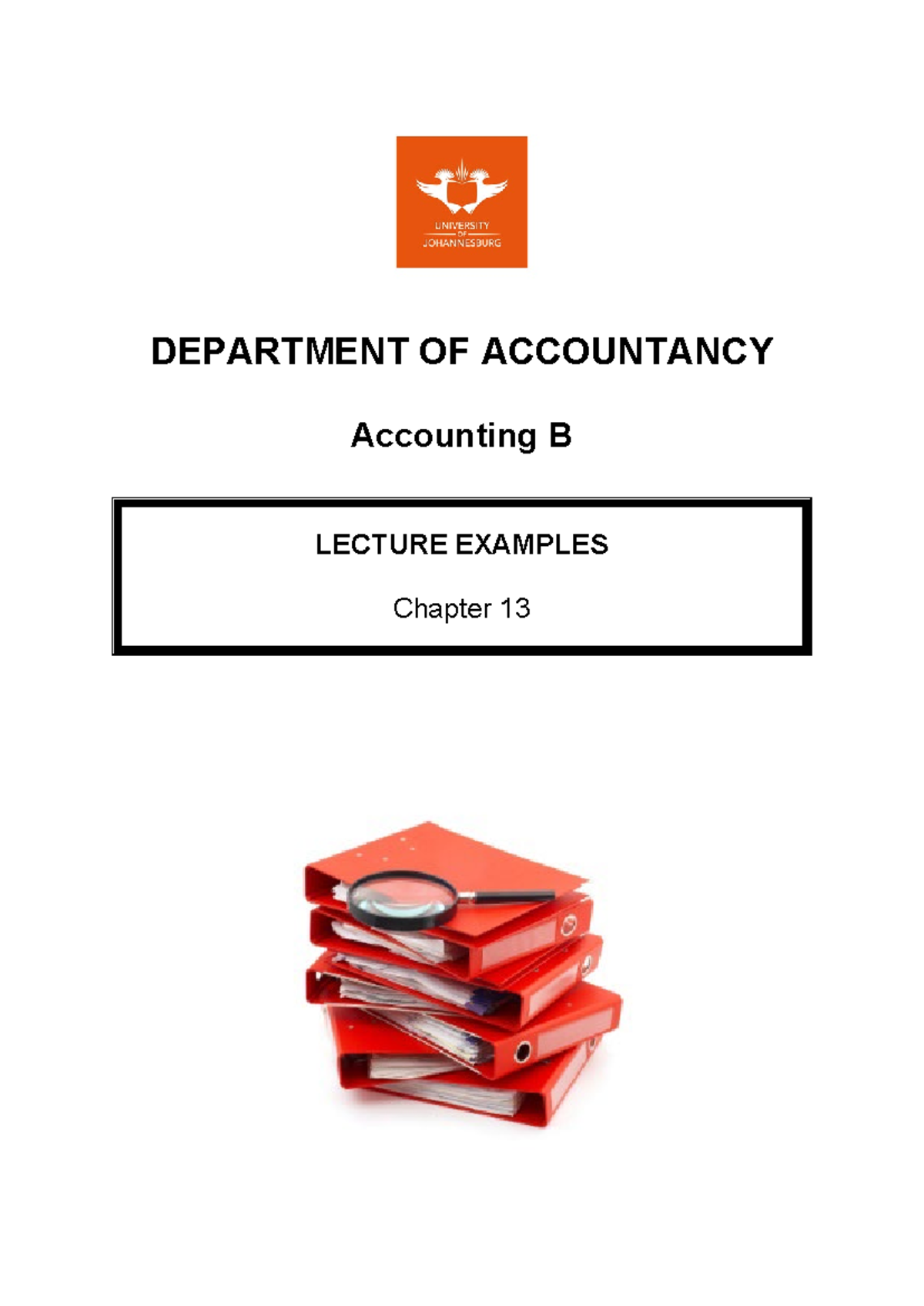 Acc B - Lecture Examples: Chapter 13 Financial Statements Analysis ...