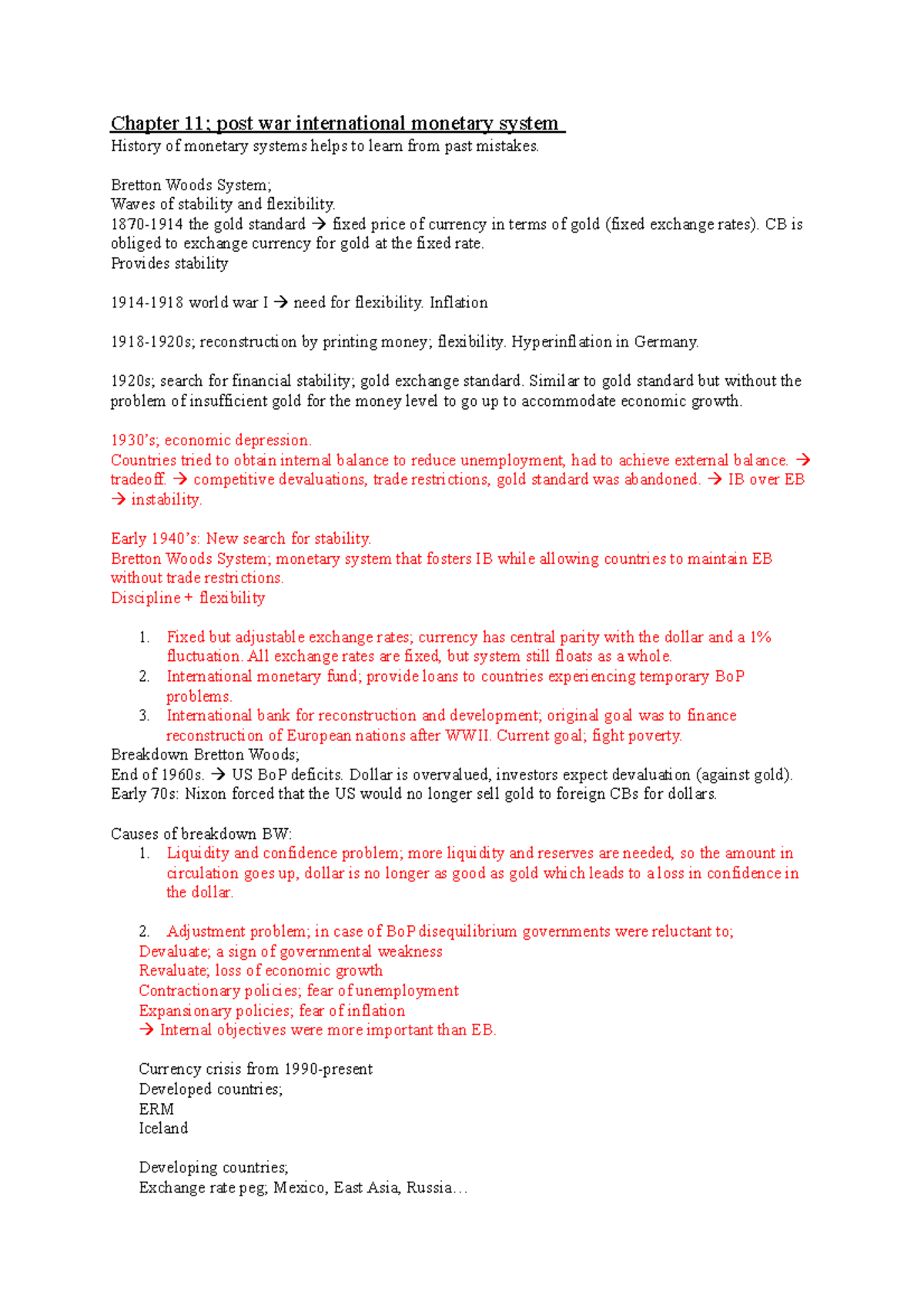 Exchange Rate Analysis: Summary of Key Concepts and Implications -  Studeersnel