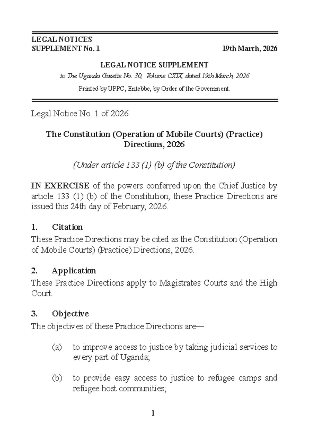 Constitution (Operation of Mobile Courts) Practice Directions 2026 ...