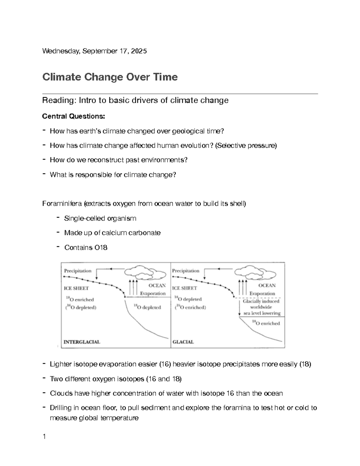 Lecture on Climate Change Over Time - Studocu