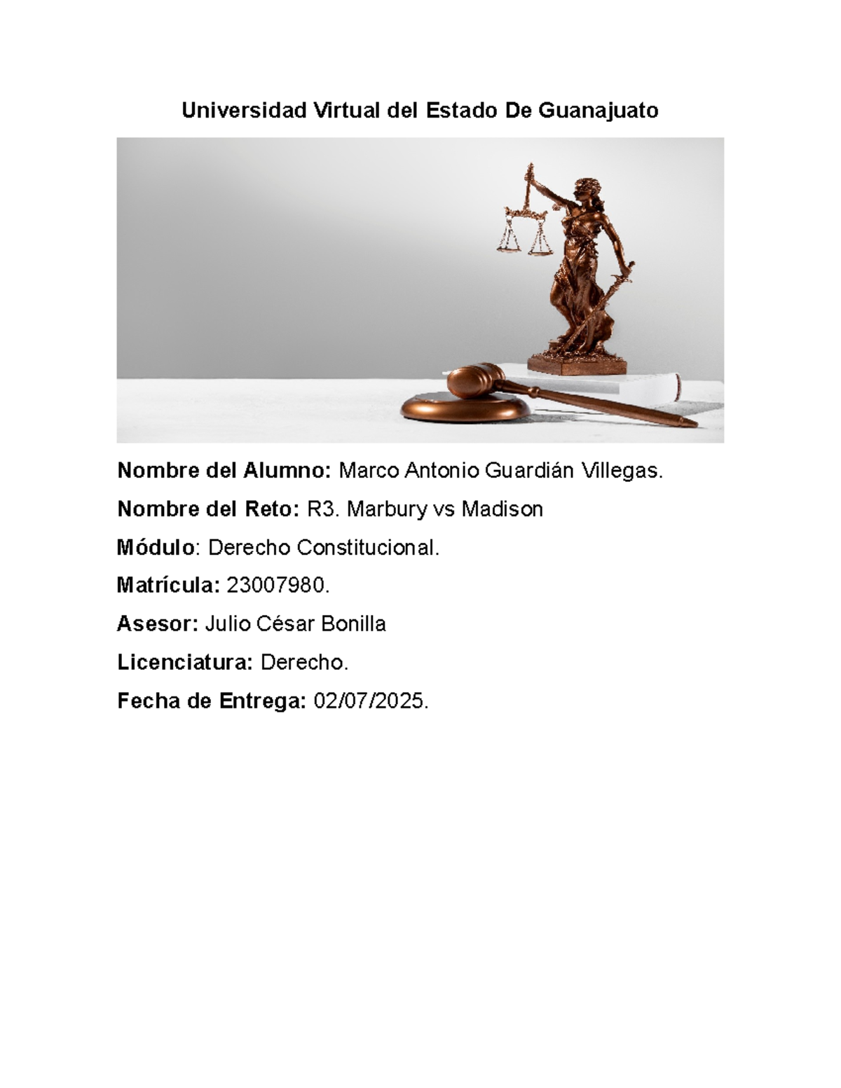 R3: Análisis del Caso Marbury vs Madison en Derecho Constitucional ...