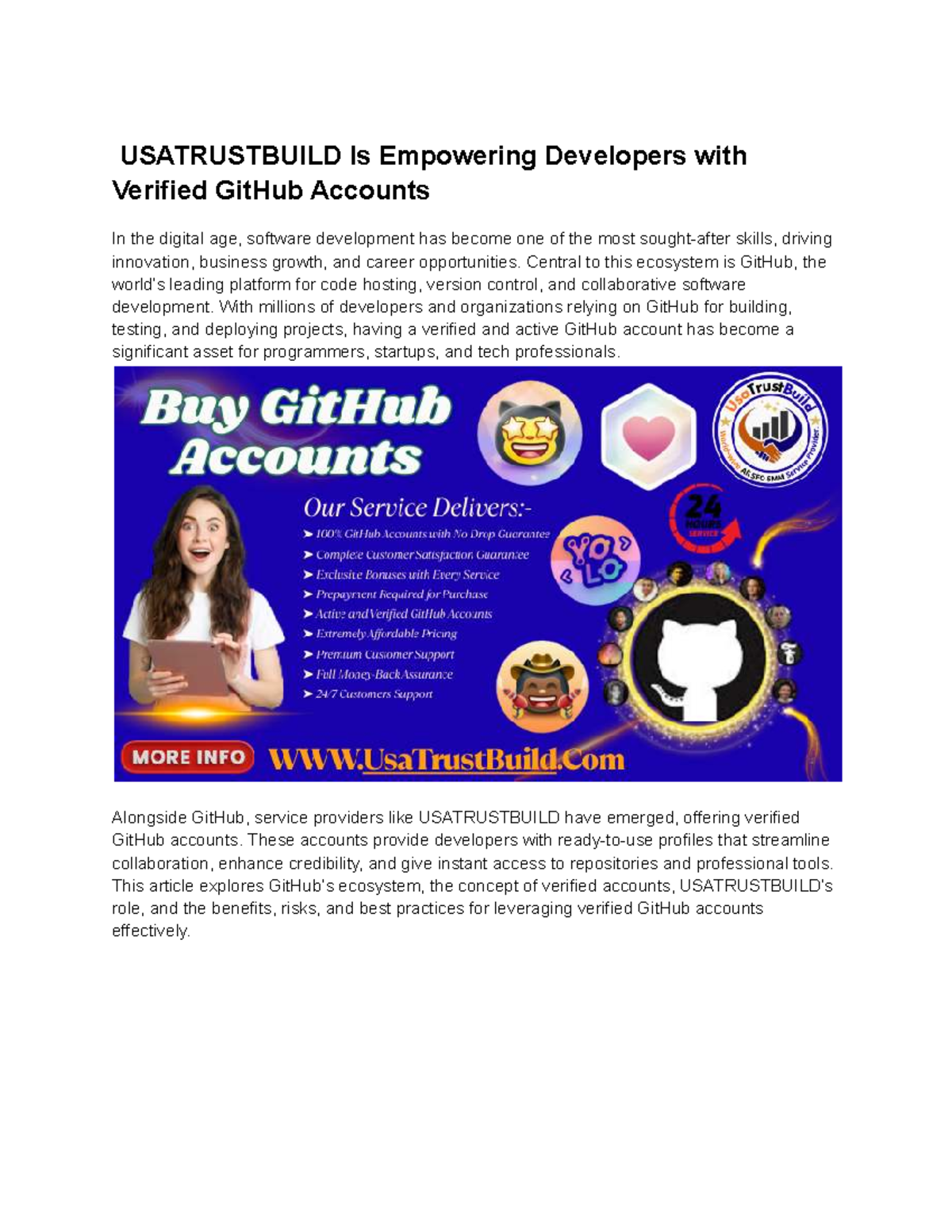 USATRUSTBUILD: Empowering Developers with Verified GitHub Accounts ...