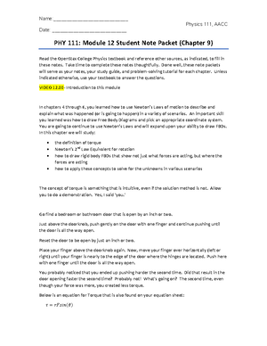 Module 00 Student Note Packet- Chapter 1- Introduction - Name