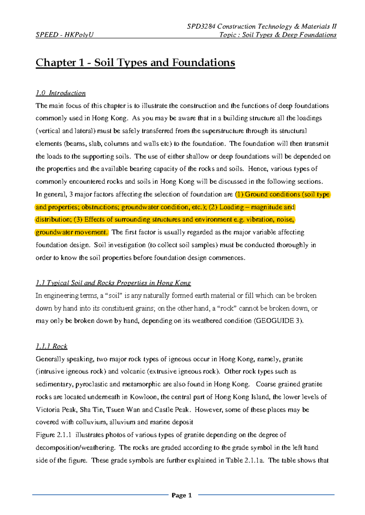 Soil Types & Deep Foundations Notes (CIVIL 101) - Studocu