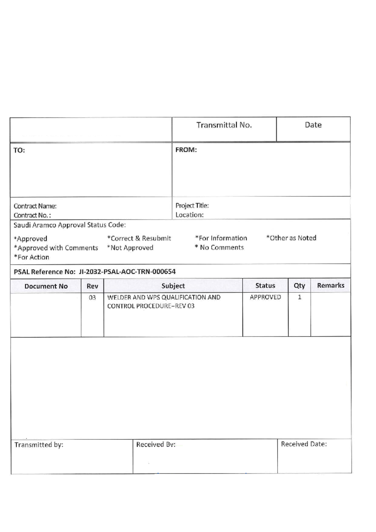 Welder & WPS Qualification Control Procedure - PSAL Guidelines - Studocu