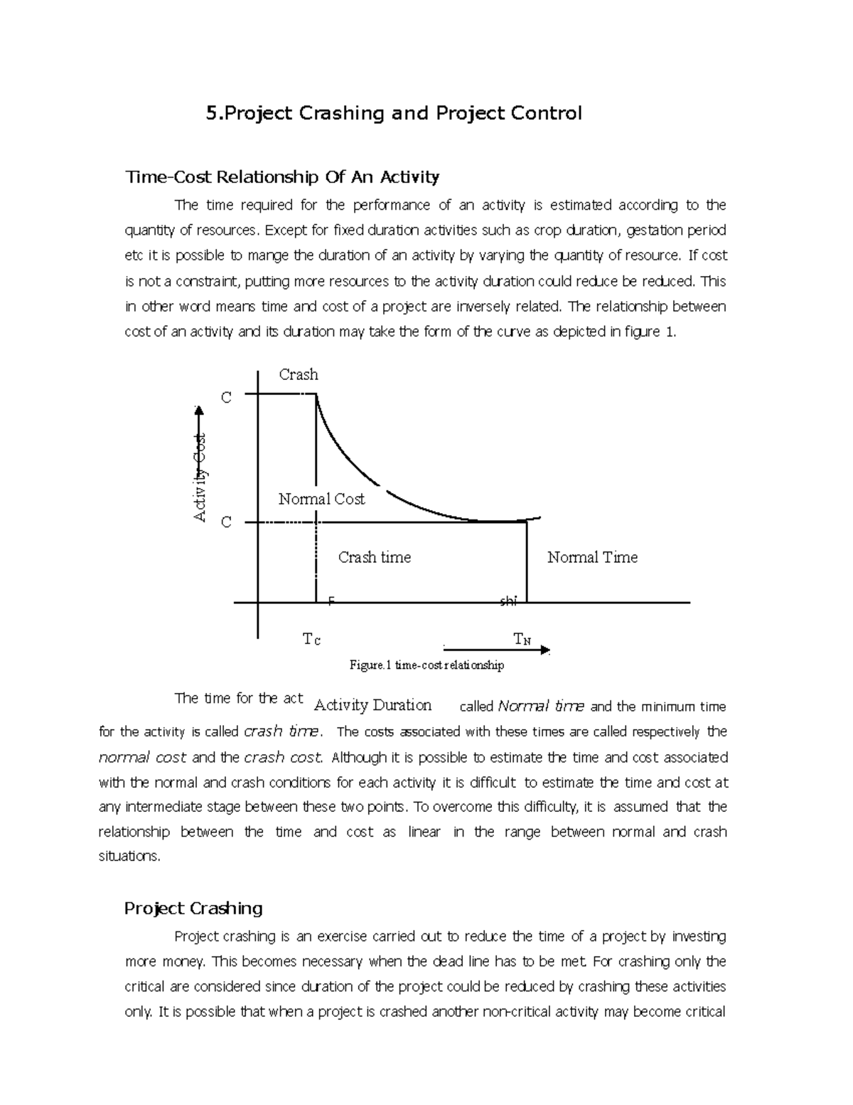 5.Project crashing and project control - 5 Crashing and Project Control ...