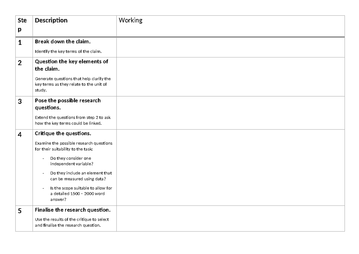 2.1F - Research Scaffolding: Key Terms & Question Development Guide ...