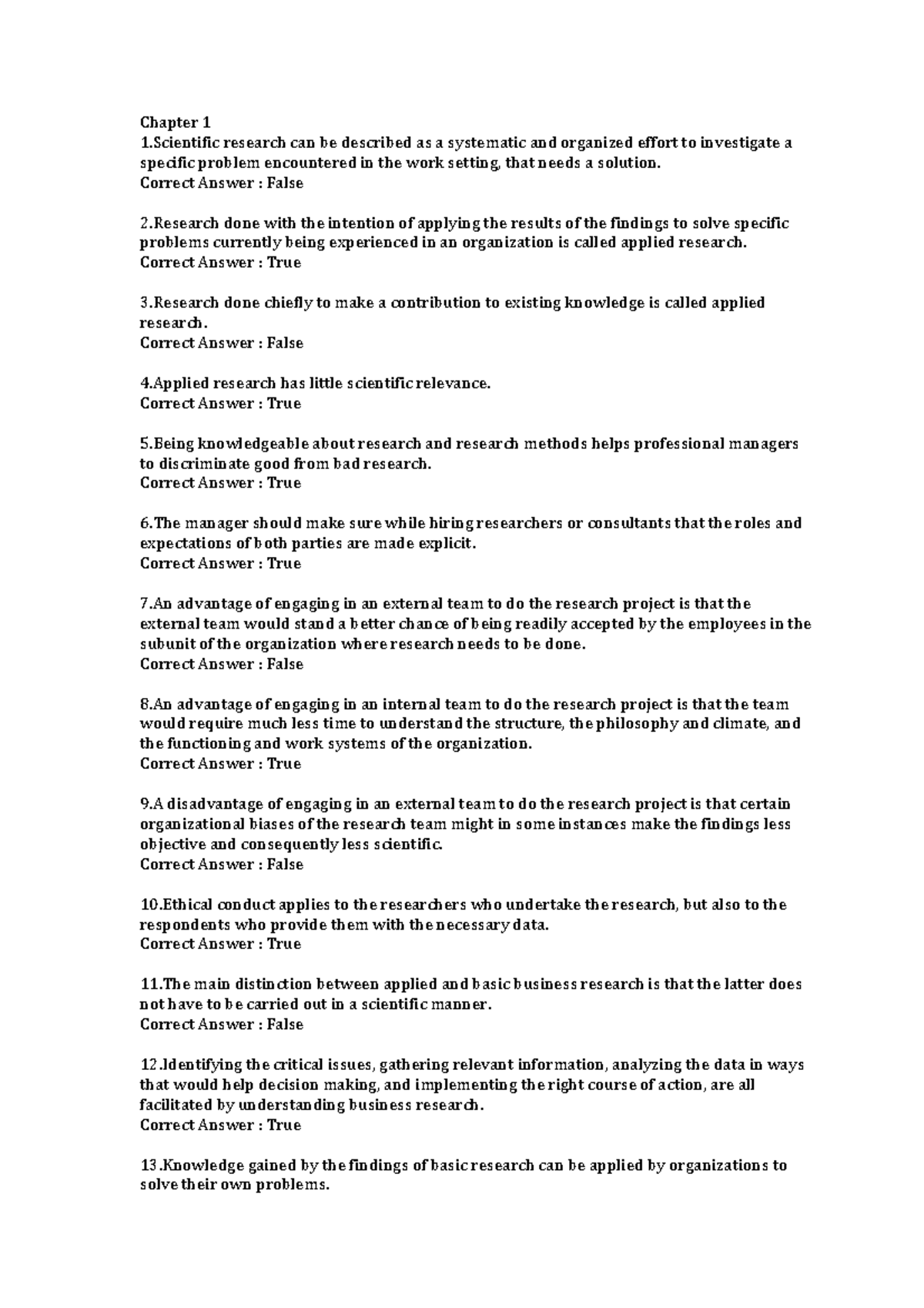 Methods of Business Economic Research: Practice Questions & Answers ...