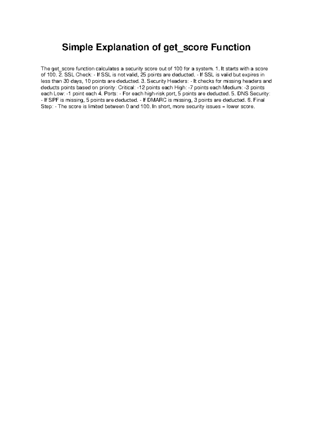 CS101: Simple Explanation of the get_score Function for Security ...