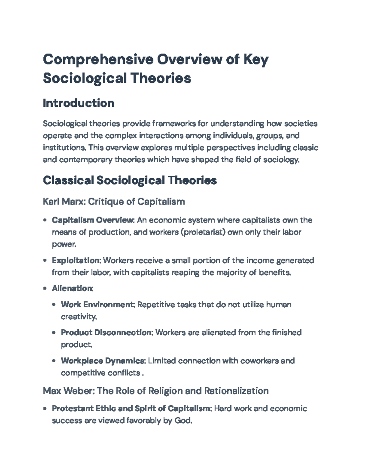 Sociological Theories: A Comprehensive Overview and Analysis ...