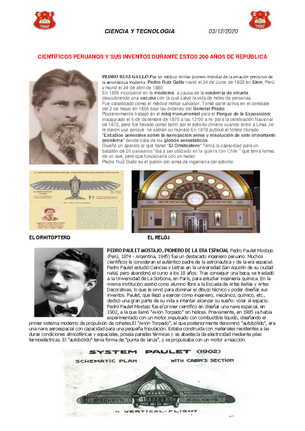 Ciencia 3: Inventos y Científicos Peruanos en 200 Años de República ...