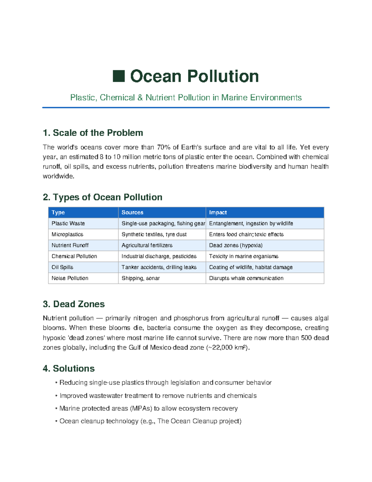 3 Ocean Pollution - Science: Understanding Marine Pollution Issues ...