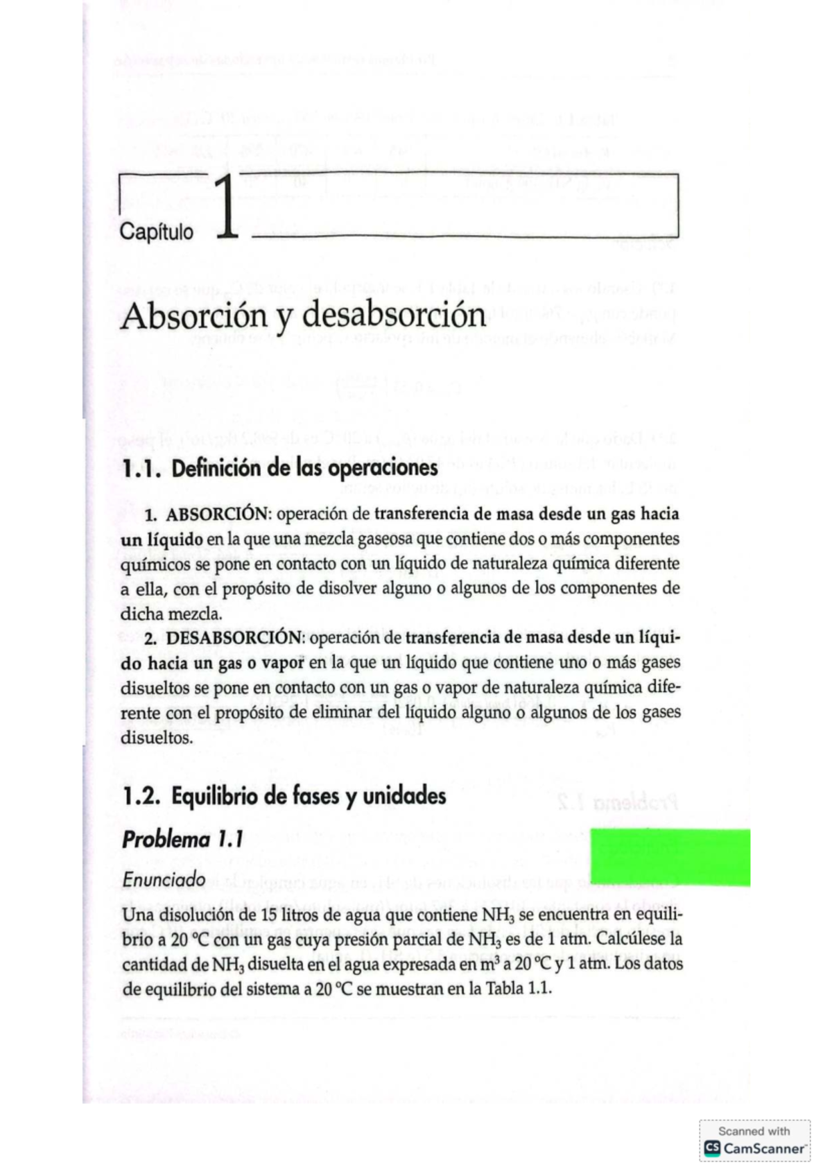 Capítulo 1: Absorción y Desabsorción - Operaciones de Separación (Tema 1) - Document Preview