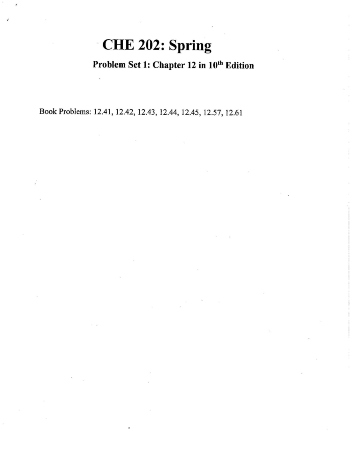 ORGO 2 Exam 1 PS & ACS - Problem Sets and Organic Chemistry Review ...