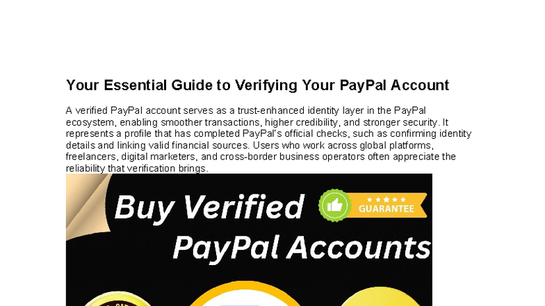 Your Essential Guide to Verifying Your PayPal Account - Studocu