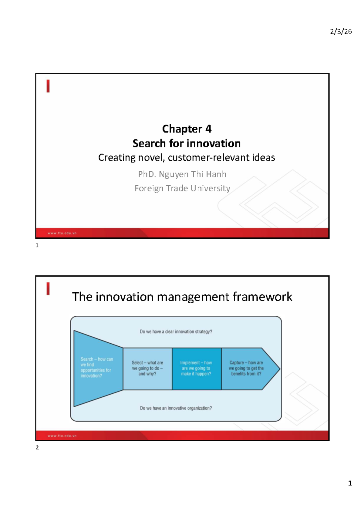Chapter 4: Searching for Innovation in Business Management (PhD) - Studocu