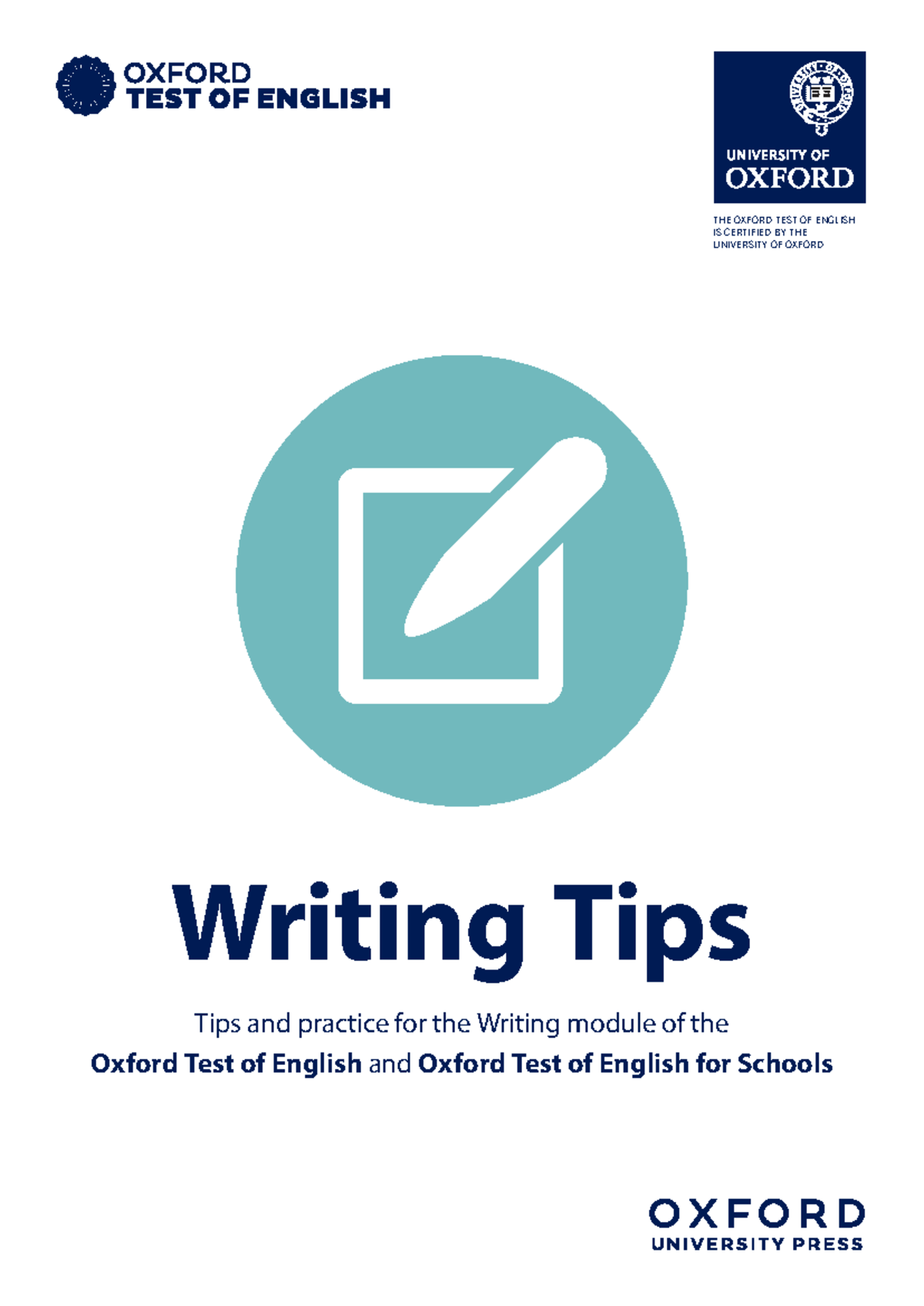 Writing TIPS Oxford University Press - THE OXFORD TEST OF ENGLISH IS ...