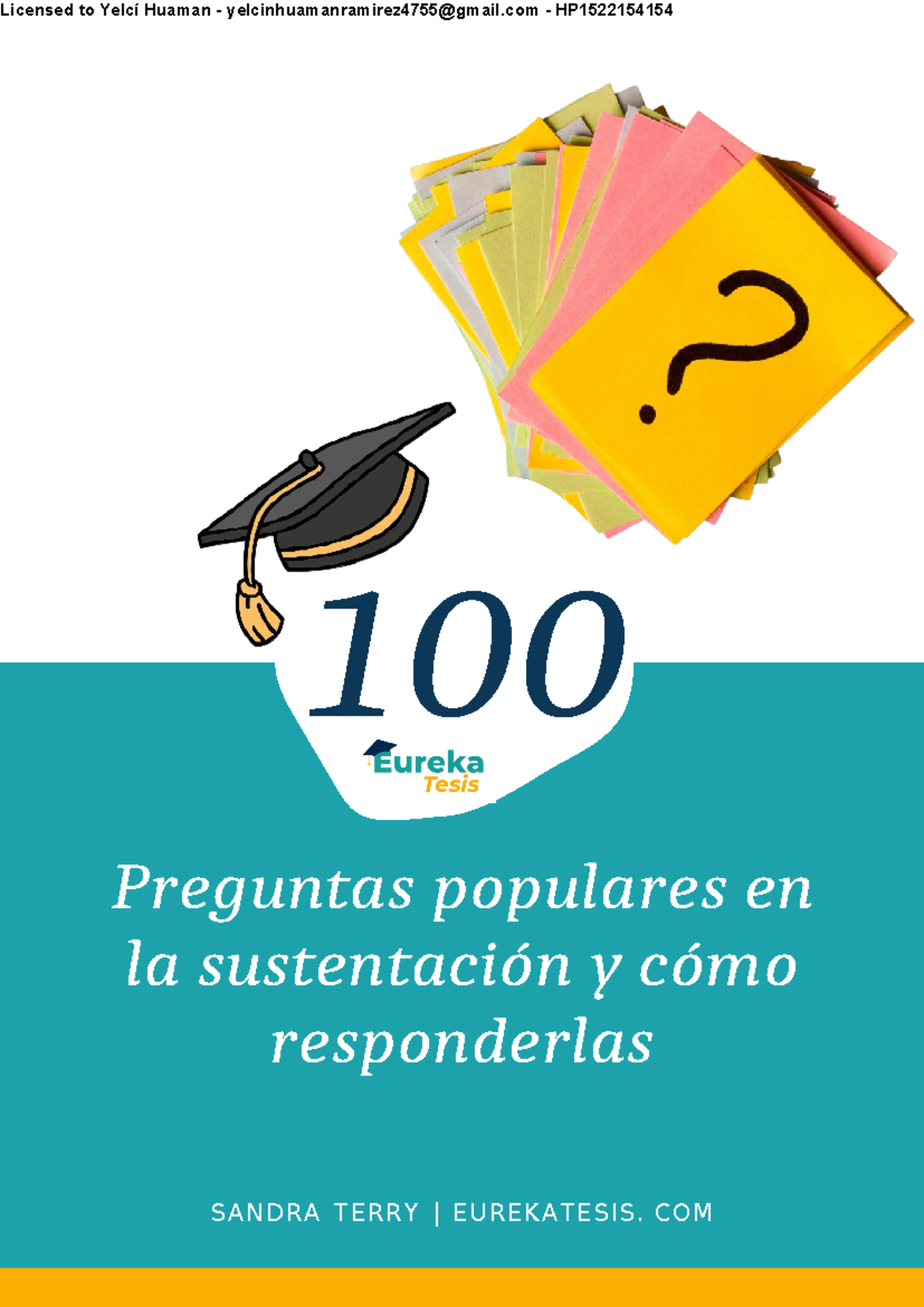Ebook Eureka: 100 Preguntas Clave para la Sustentación de Tesis - Document Preview