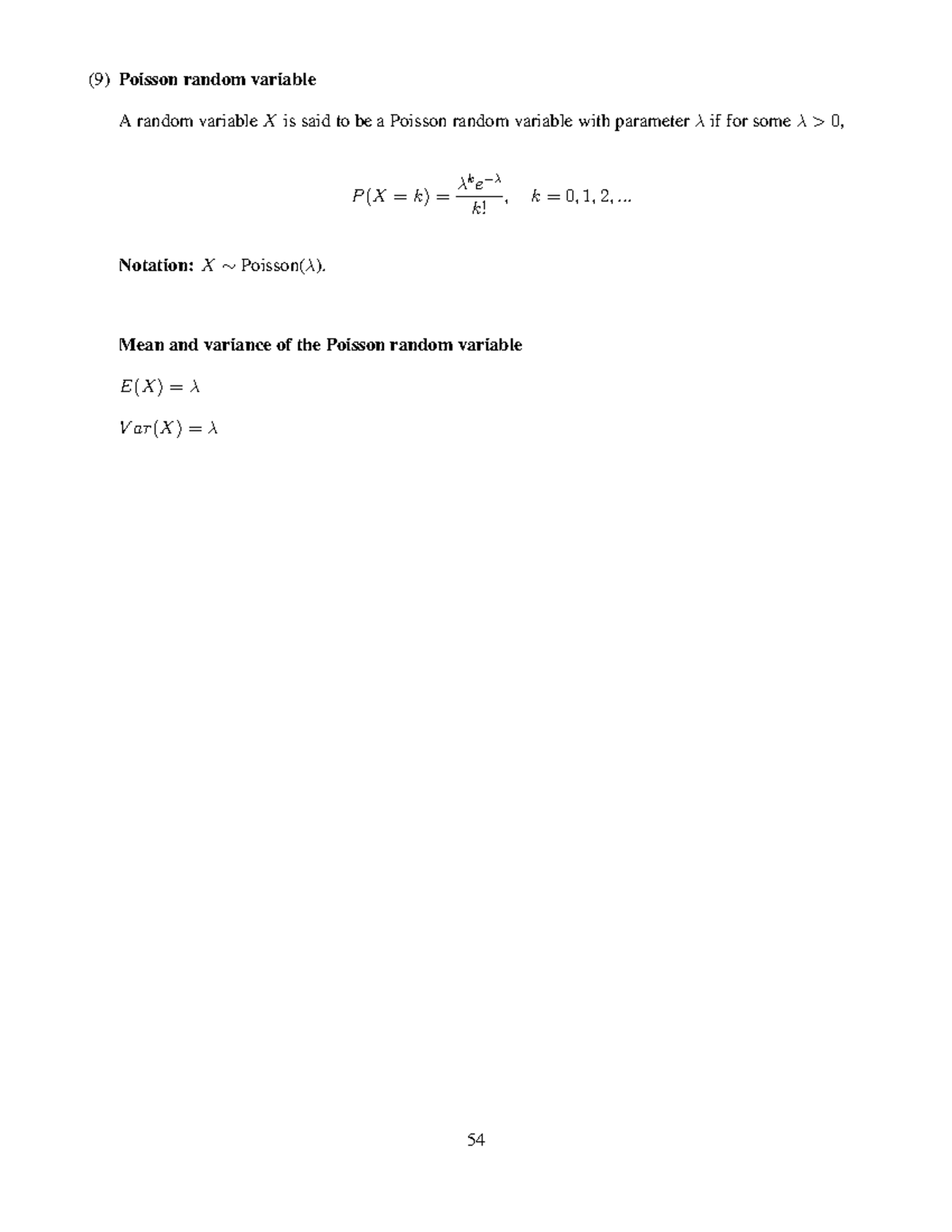 Ch4: Poisson Random Variables - Mean, Variance, and Applications - Studocu