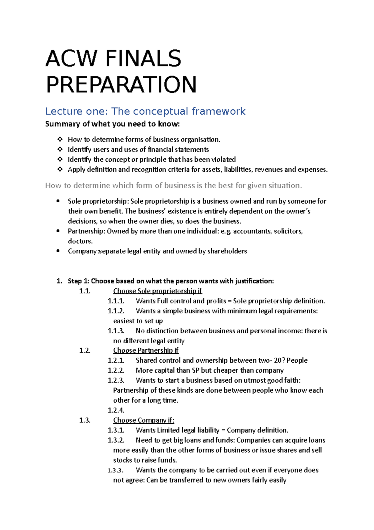 ACW FINALS: Comprehensive Cheat Sheet for Accounting Principles and ...