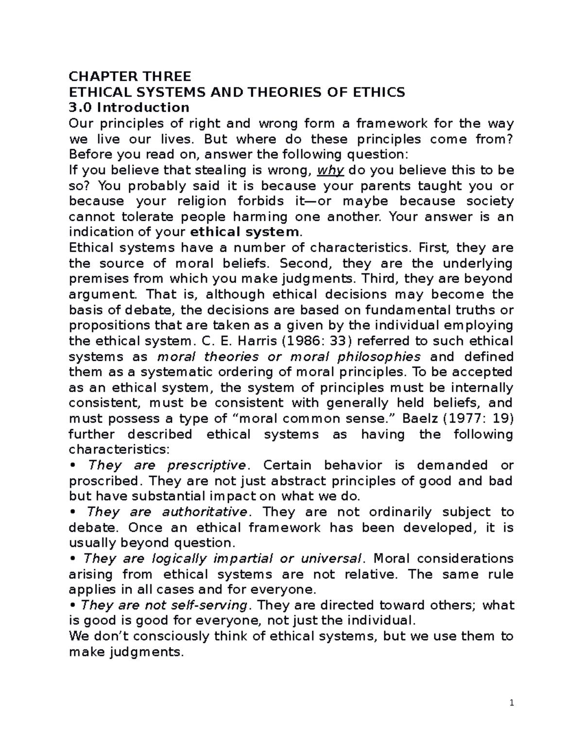 Chapter 3: Exploring Theories of Ethics and Moral Philosophies - Studocu