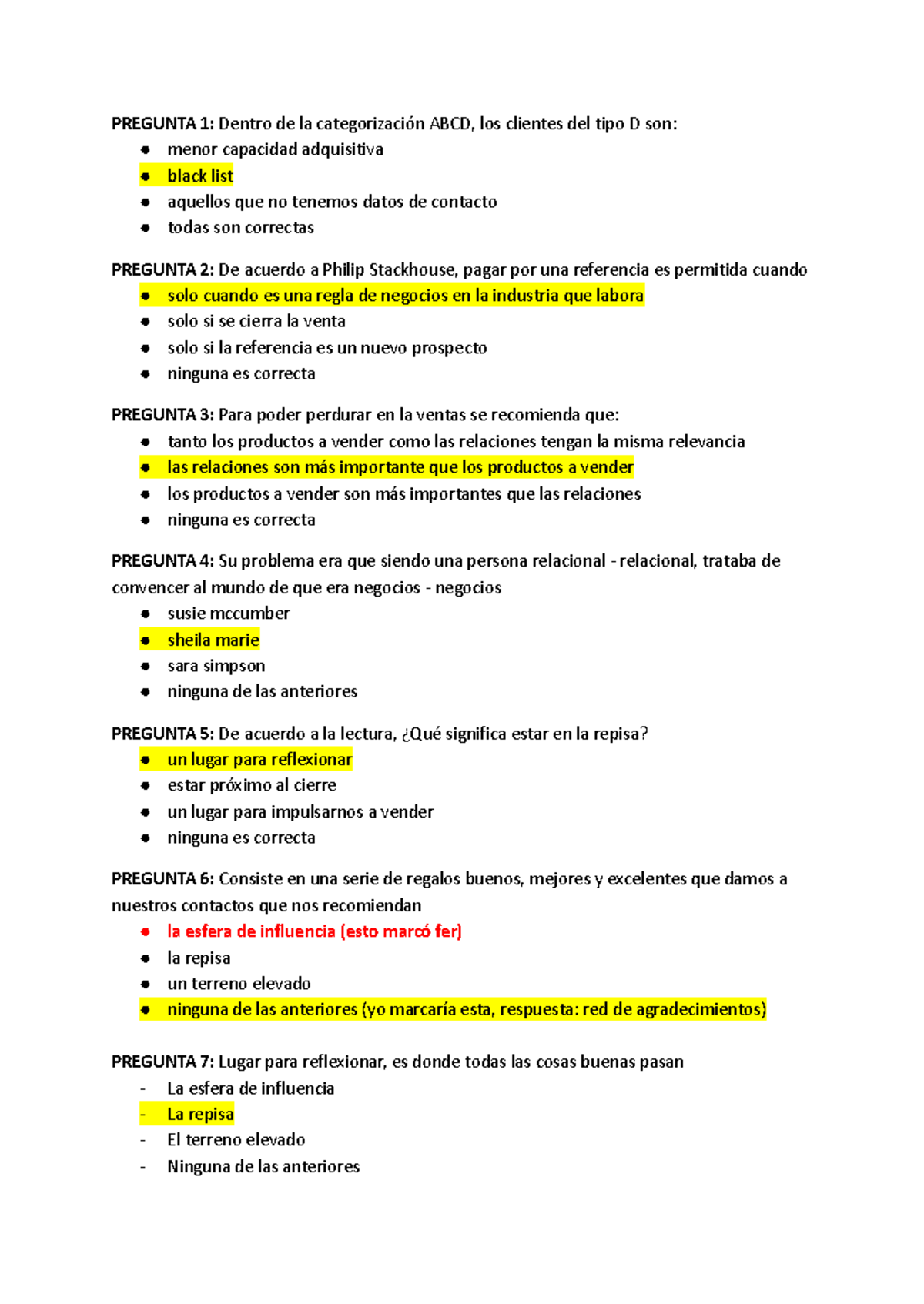 Preguntas de Ventas: Estrategias y Conceptos Clave en ABCD - Studocu