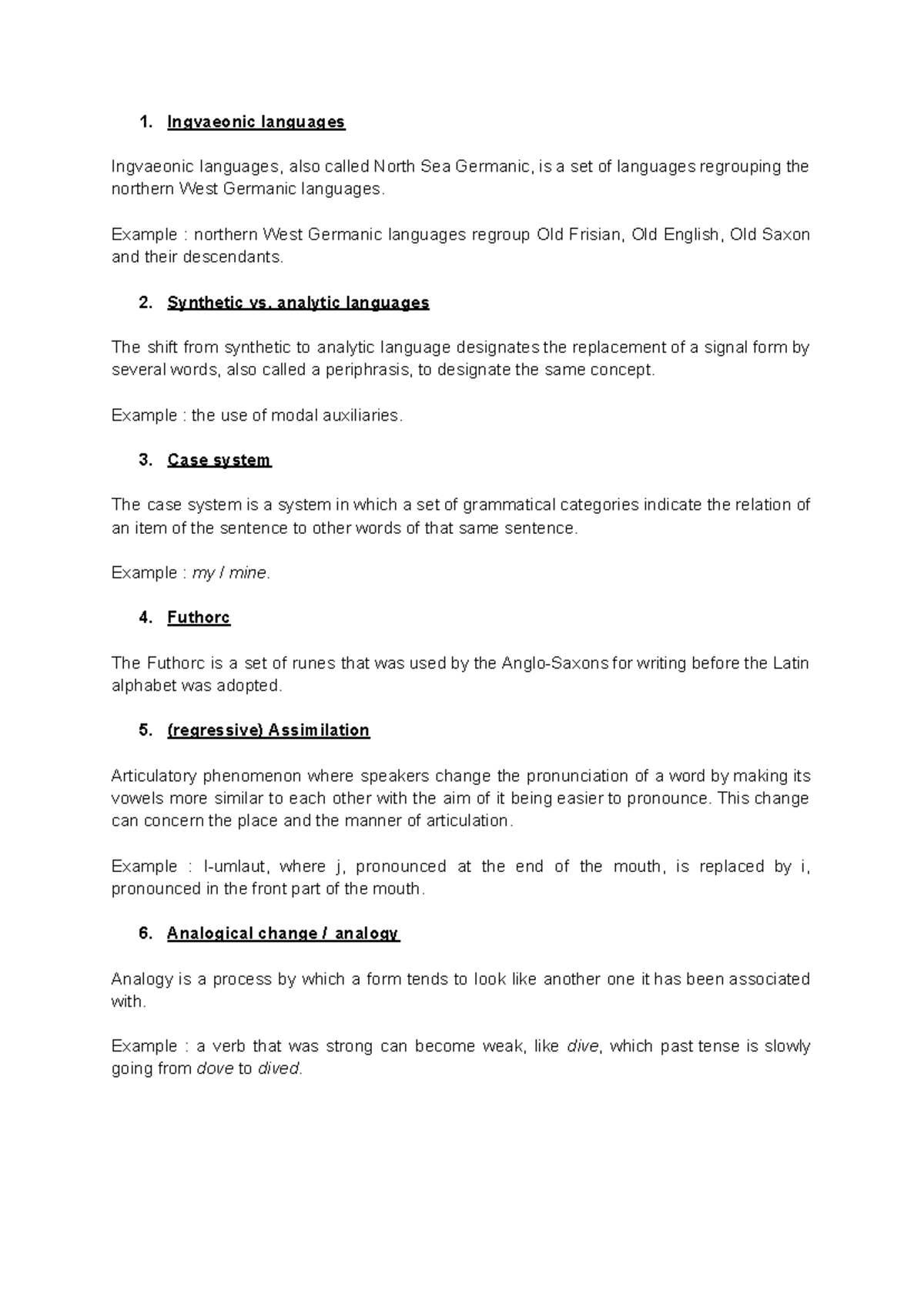 Definitions and Examples of Linguistic Concepts (ENG 101) - Studocu