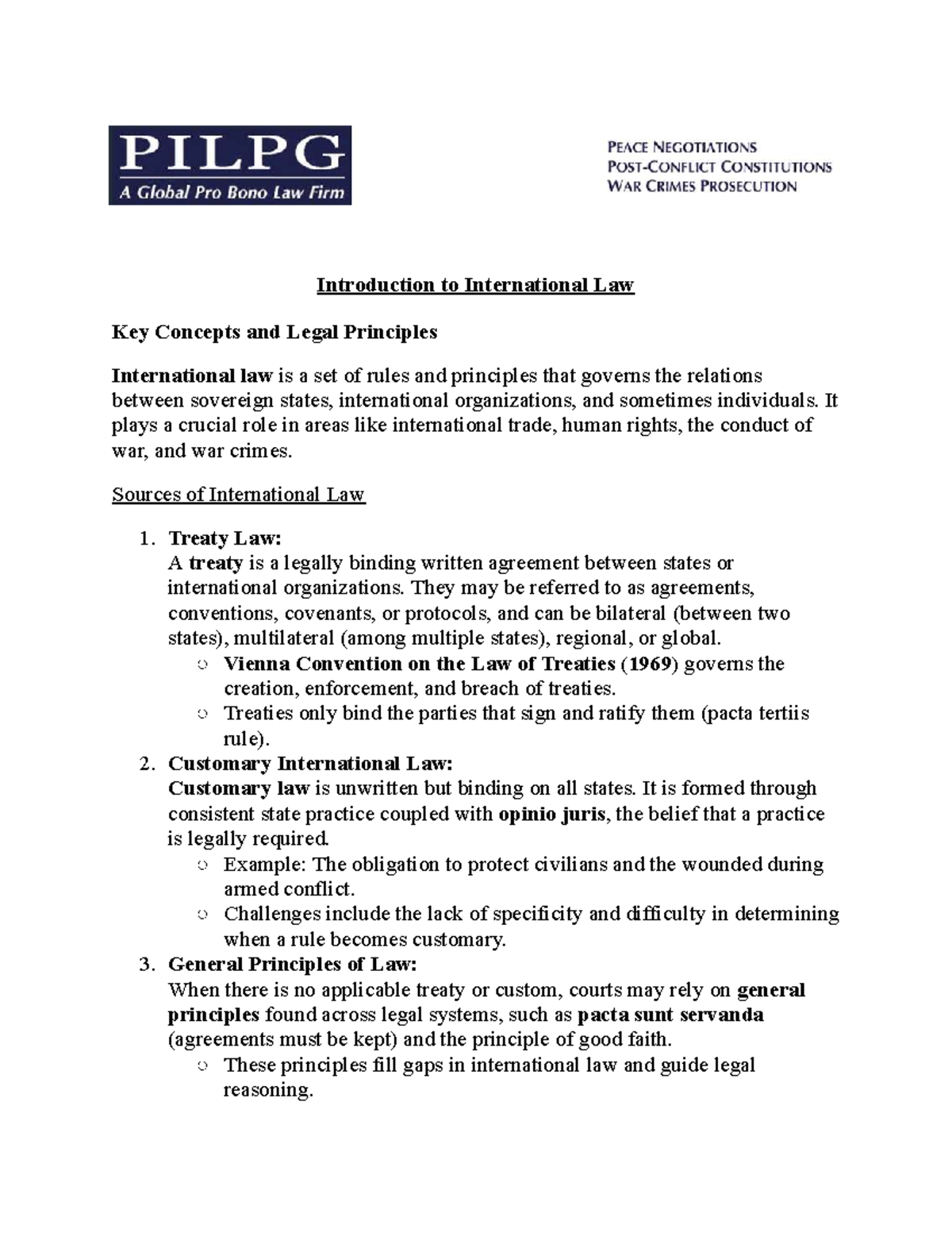 INTL 101: Key Concepts in International Law and Legal Principles - Studocu