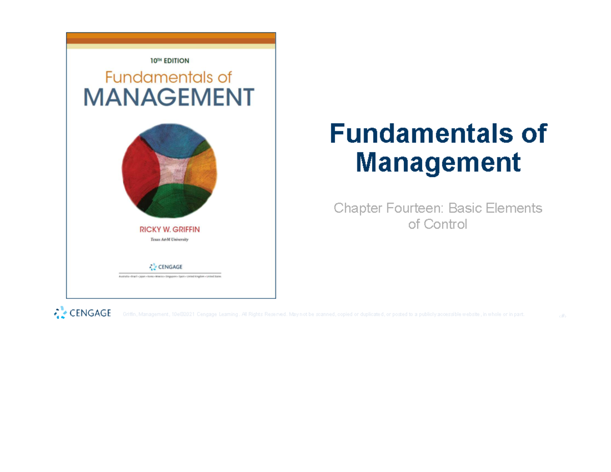 Po Mana MGT 101: Ch 14 - Basic Elements of Control - Studocu