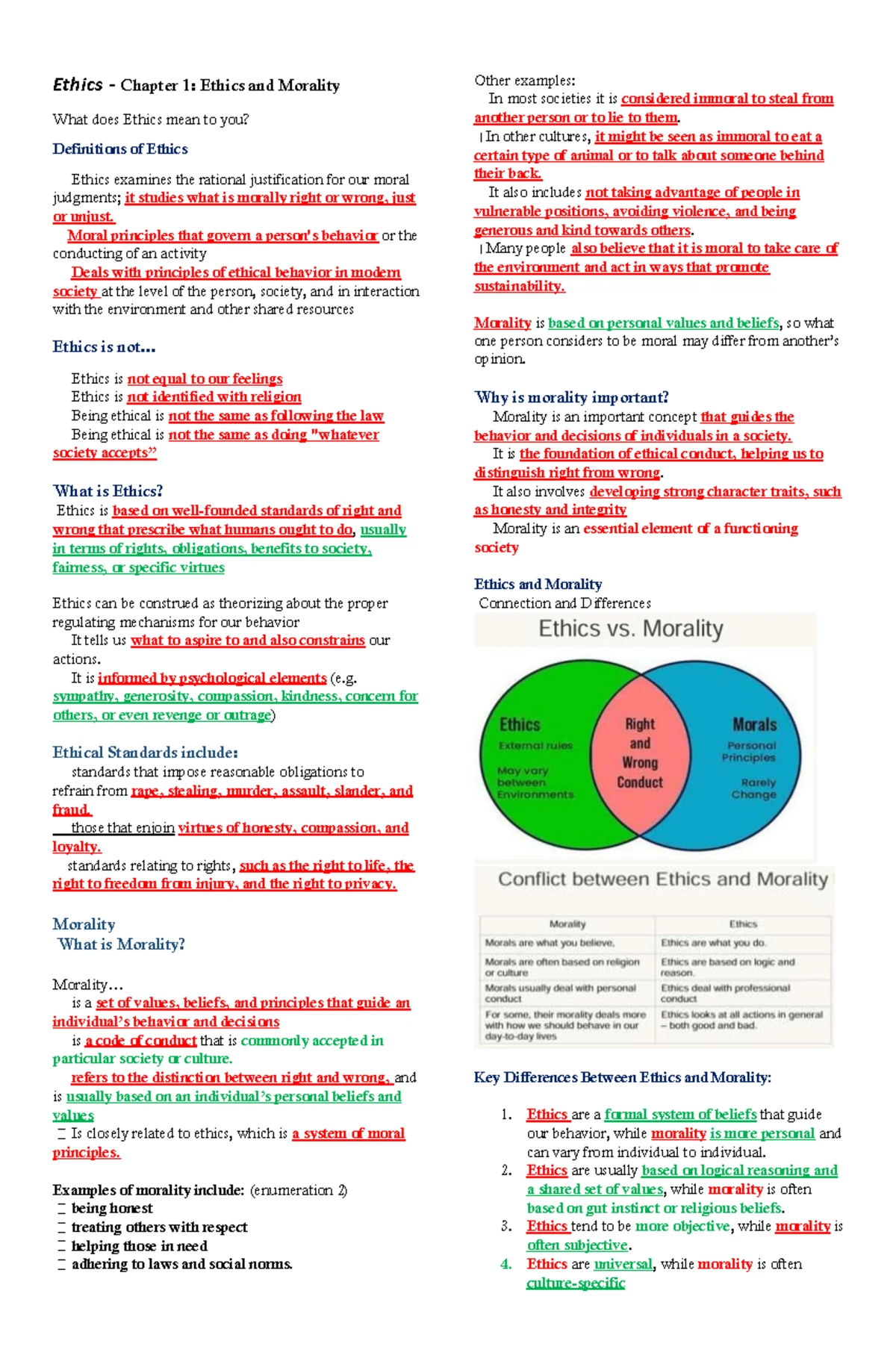 Ethics Chapter 3 & 4: Foundations of Morality and Cultural Impact - Studocu