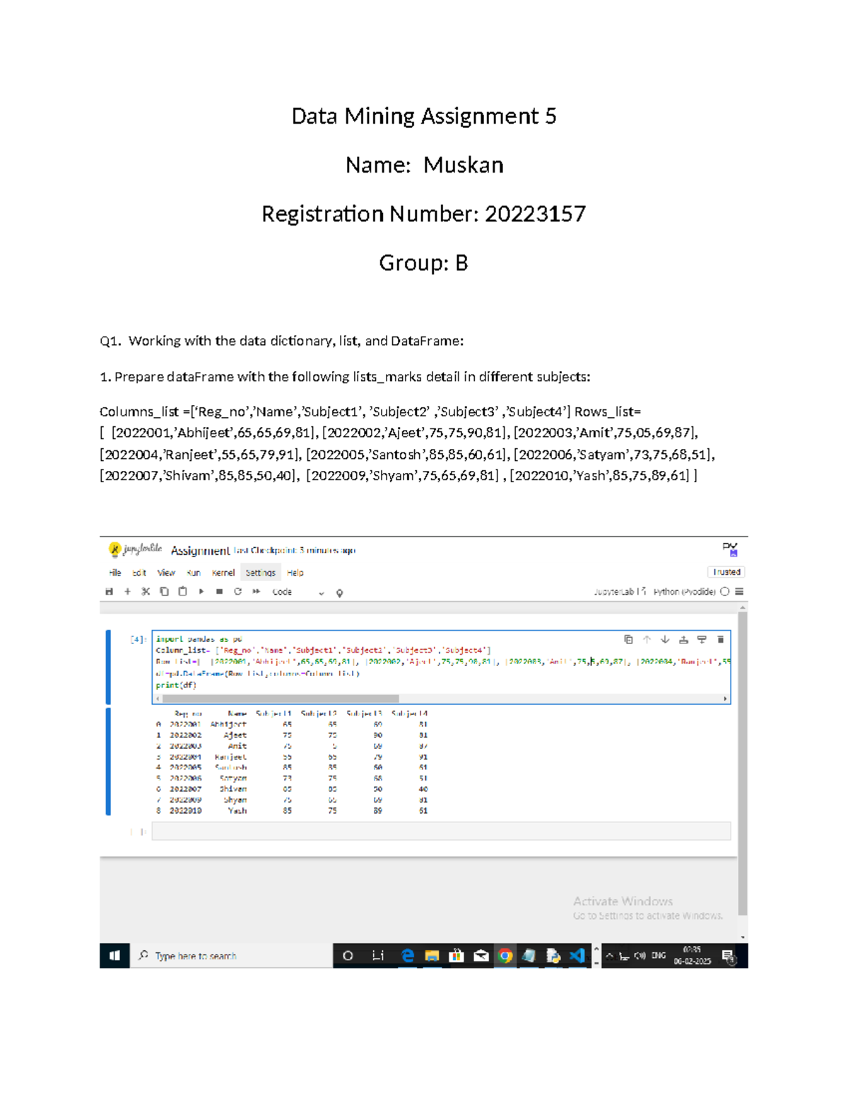 Data Mining Asssignment 5 20223157 - Data Mining Assignment 5 Name ...