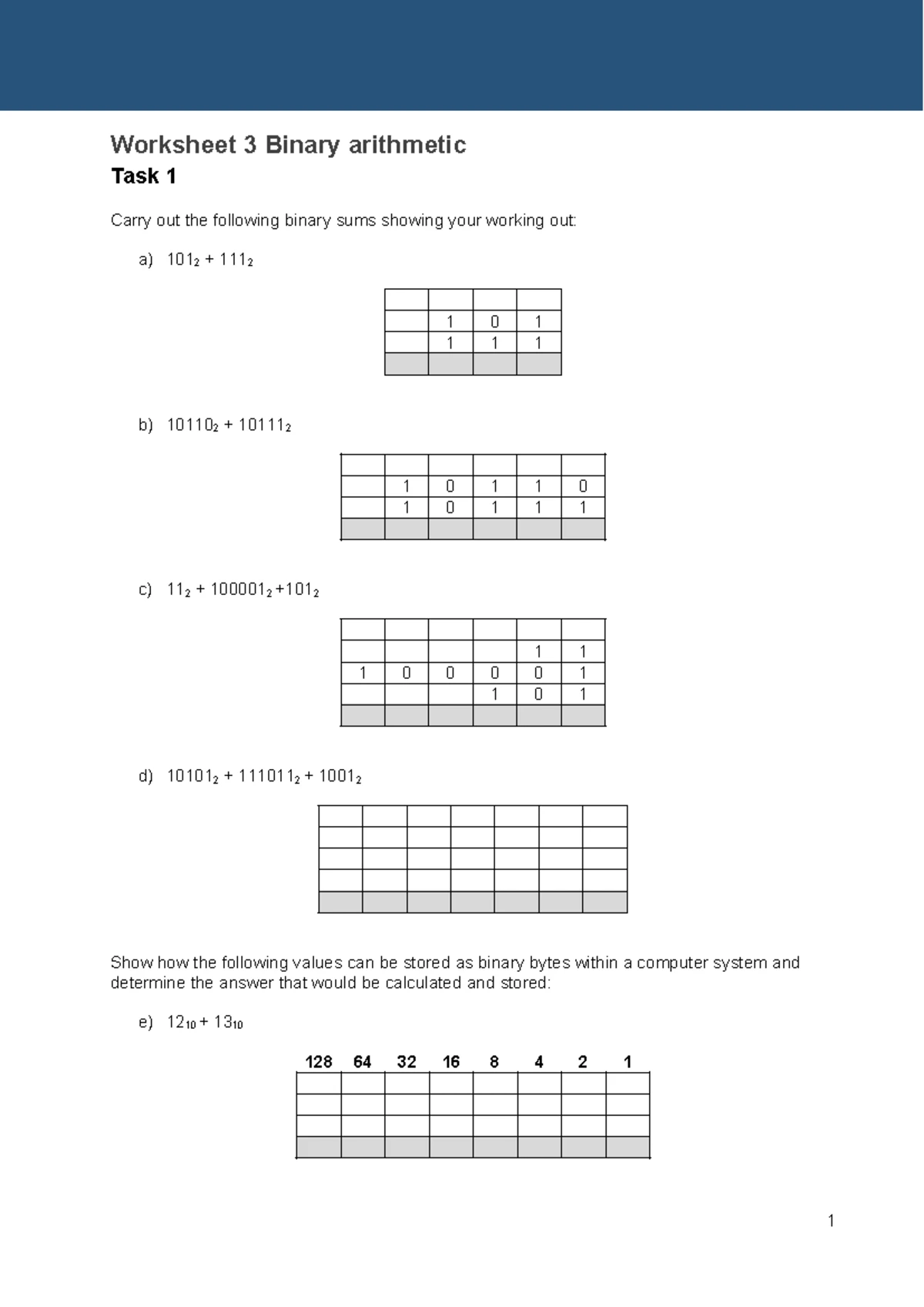 Data Types Worksheet 4: Floating Point Arithmetic Task Guide - Studocu