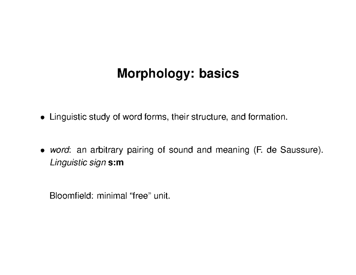 Morphology Basics: Linguistic Study of Word Forms (Linguistics 101 ...