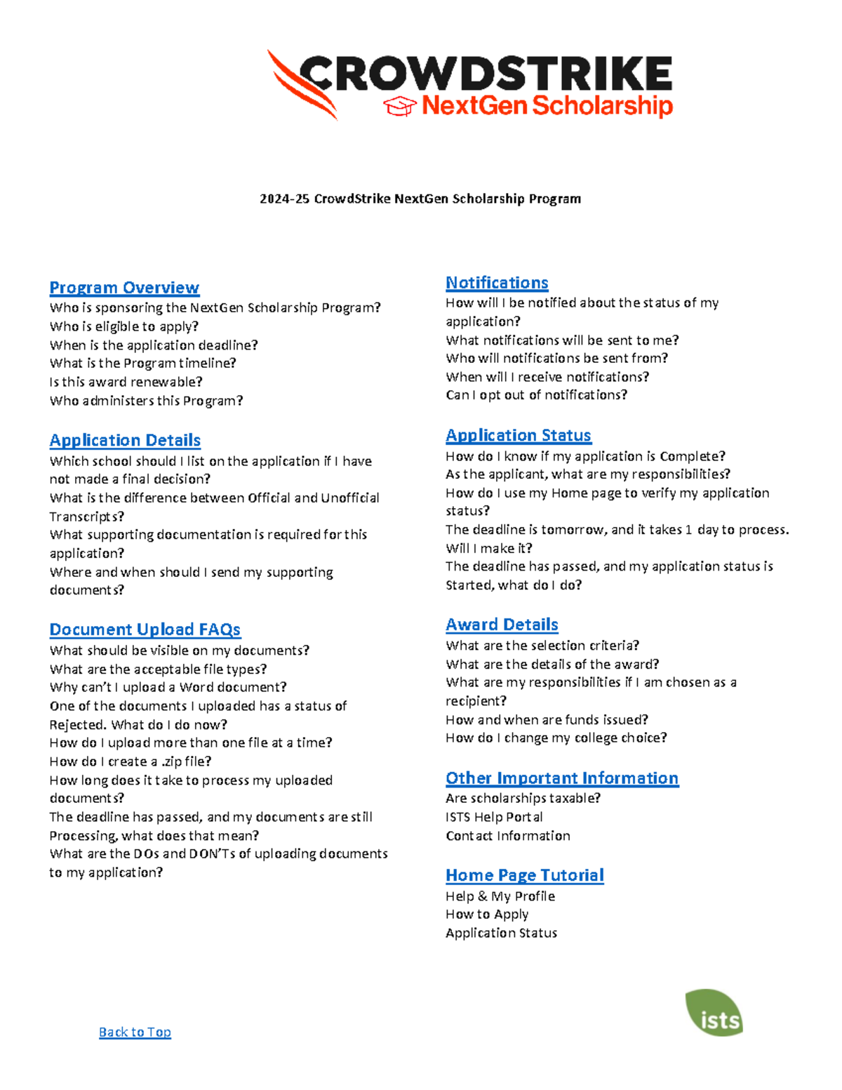2024-25 CrowdStrike NextGen Scholarship Program FAQs and Guidelines ...