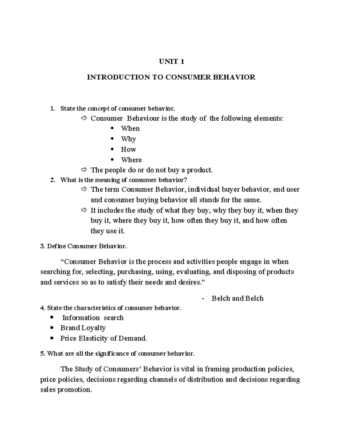 BTHM605C Consumer Behavior Summer Exam 2023 - B. Tech VI Sem - Studocu