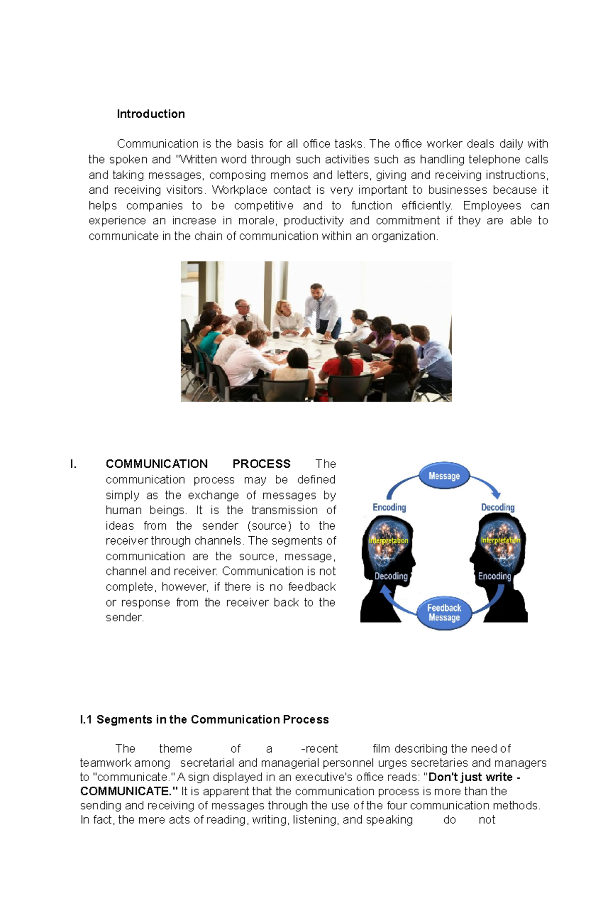Office and System Management: Enhancing Workplace Communication - Studocu