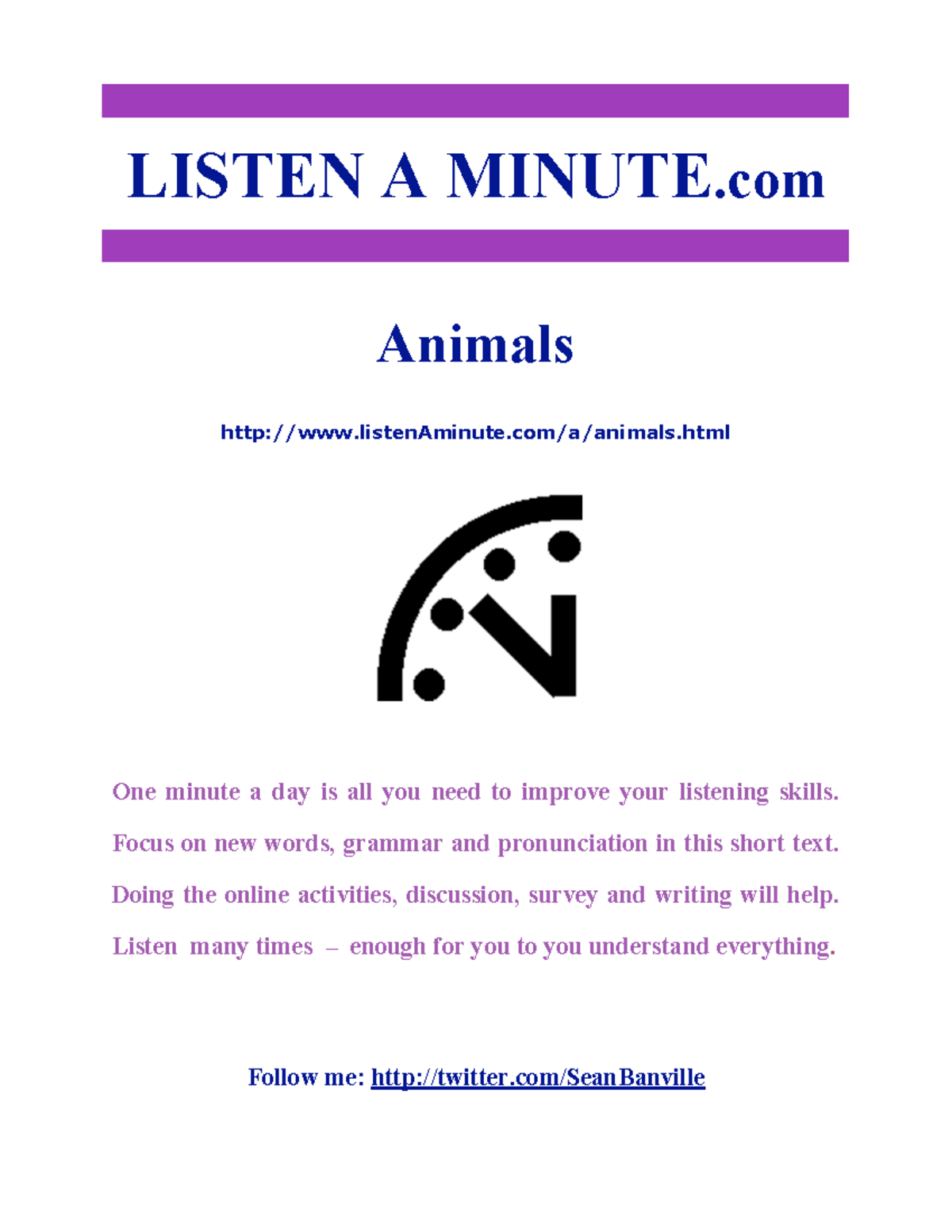 Listening Practice on Animals: Engaging Exercises and Activities - Studocu