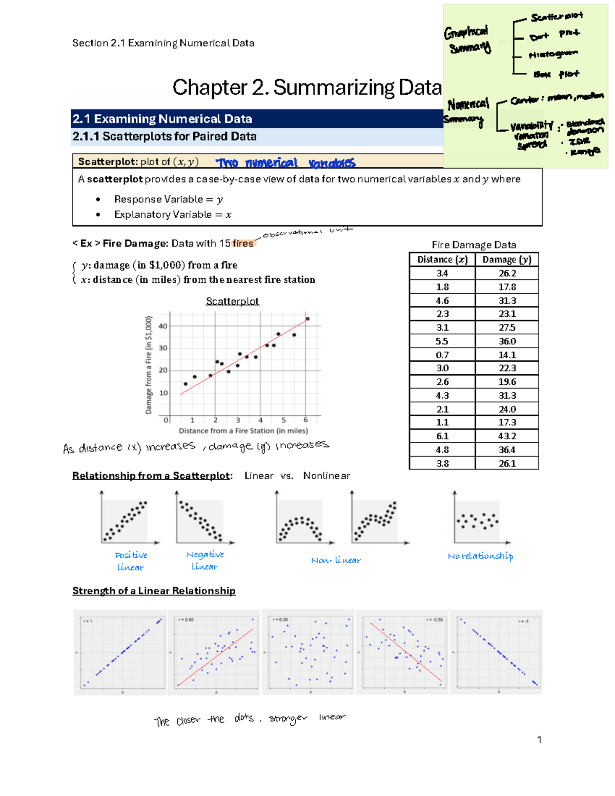 Chapter+2 - chapter 2 summarizing data - Section 2 Examining Numerical ...