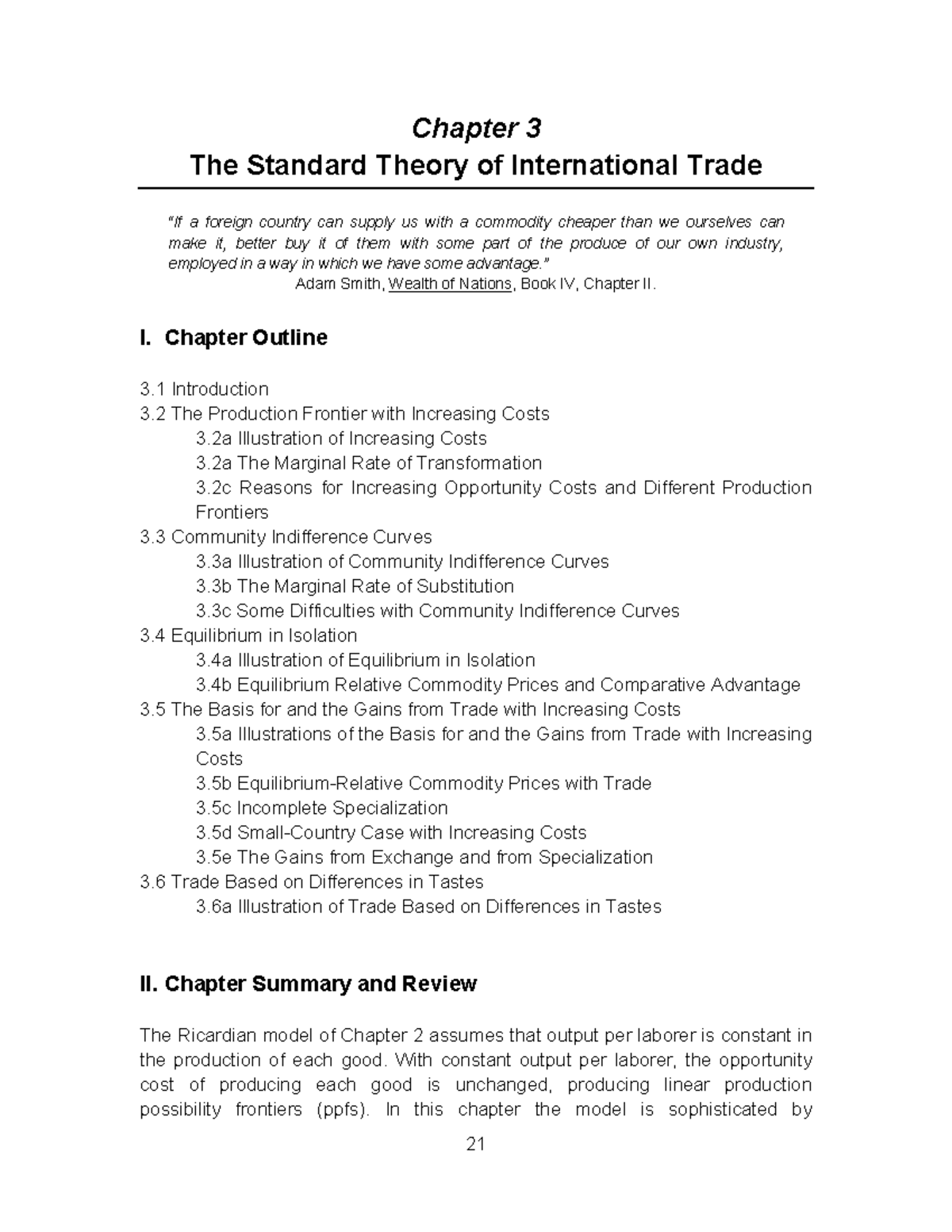 Salvatore Study Guide: Chapter 3 - International Trade Theory - Studocu
