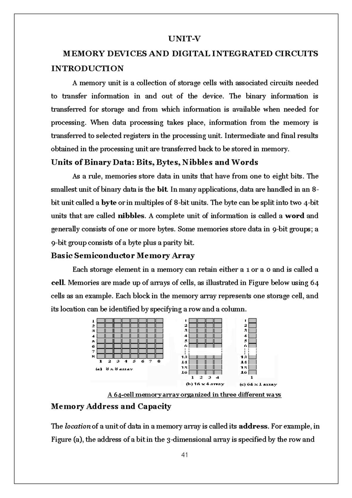 MEM-101: Comprehensive Notes on Memory Devices & Digital ICs - Studocu