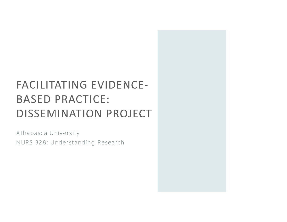 NURS 328 Evidence-Based Practice: Fall Prevention Research Project ...