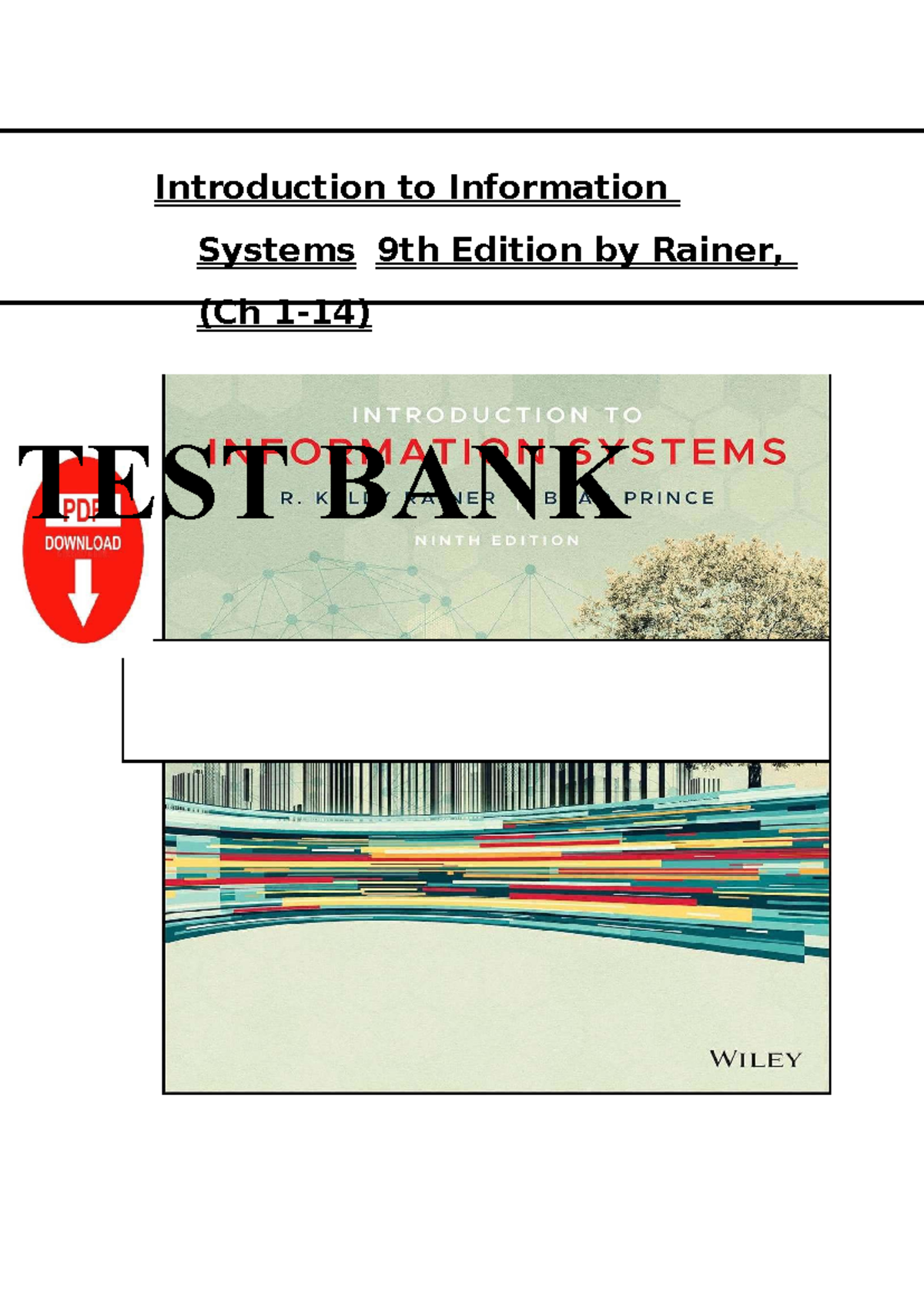 Test Bank for Introduction to Information Systems (9th Ed.) - Rainer ...