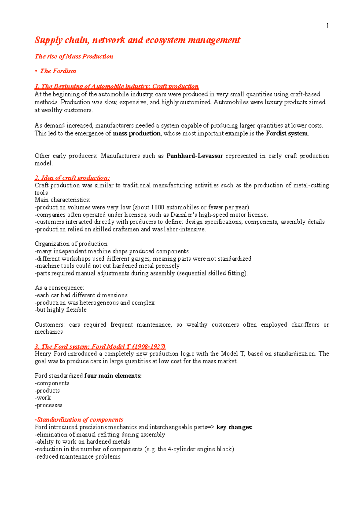 Supply Chain Management: The Evolution from Fordism to Modern Practices ...