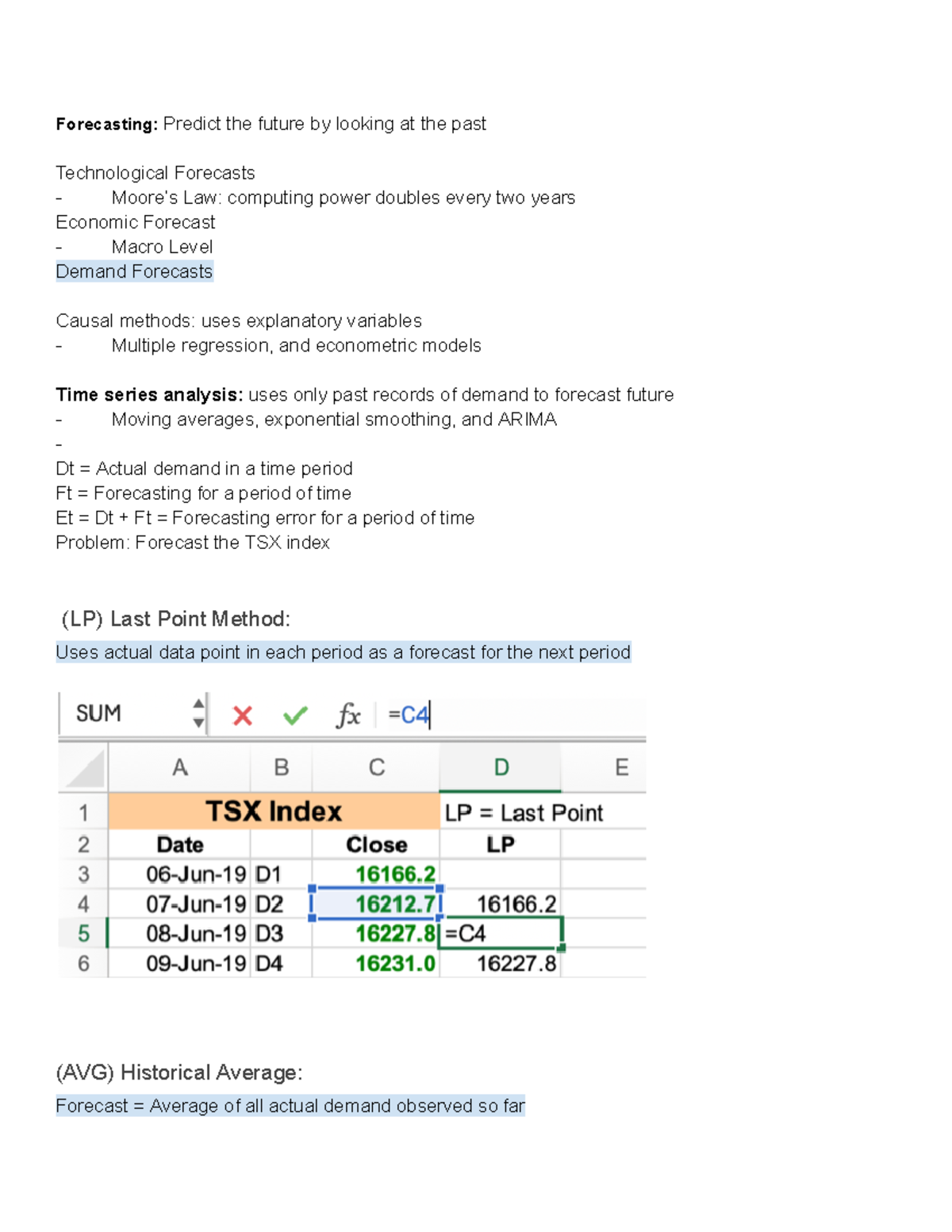 Operations Management (OM) Midterm 1 Study Guide on Forecasting ...