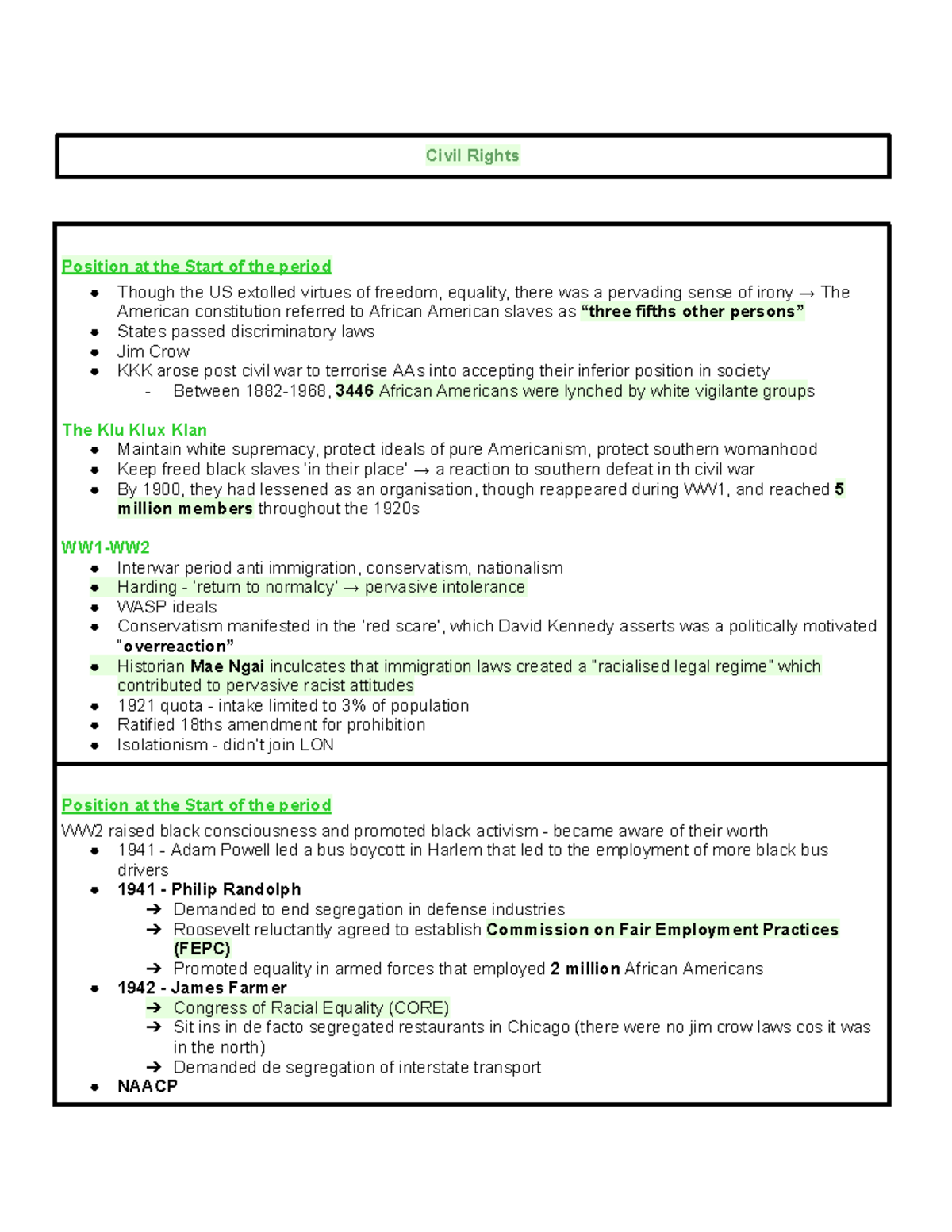 Civil Rights Movement Overview: Key Events and Organizations (HIST 101 ...